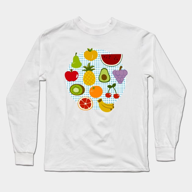 Tutti-Frutti Long Sleeve T-Shirt by soniapascual